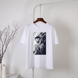 White Premium Drop Tees – A3 Print