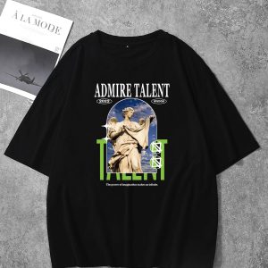 Black Premium Drop Tees – A4 Print